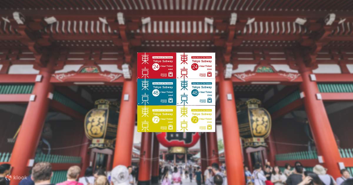 Online purchase option for Tokyo Subway Ticket 24/48/72 hours